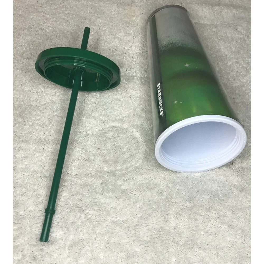 Starbucks For Life 2021 Limited Edition Green Tumbler Original Straw Christmas